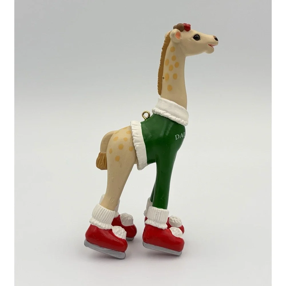 1993 Hallmark Keepsake Ornament Daughter Giraffe Ice Skater Bendable QX587-2 VTG